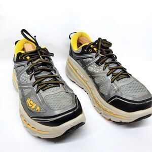 HOKA ONE ONE Stinson 3 ATR Gray And Yellow Mens Running Shoes Size US11.5 EU 46